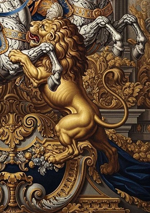 Obraz na płótnie - Ornamentyka i architektura - wielkość 59 cm x 84 cm