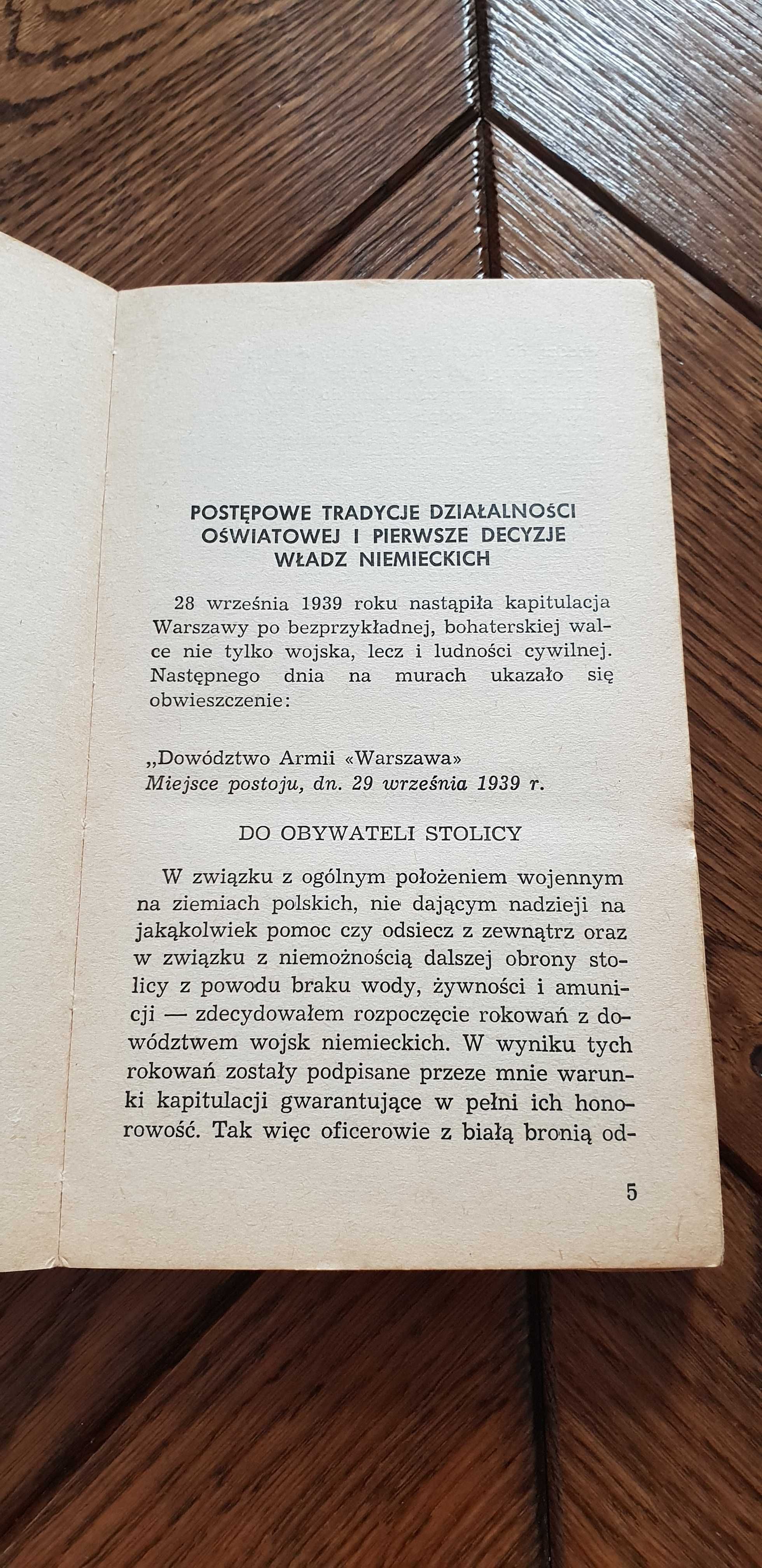 Książka rok 1973 "Szkoła w podziemiu" Nadzieja Drucka