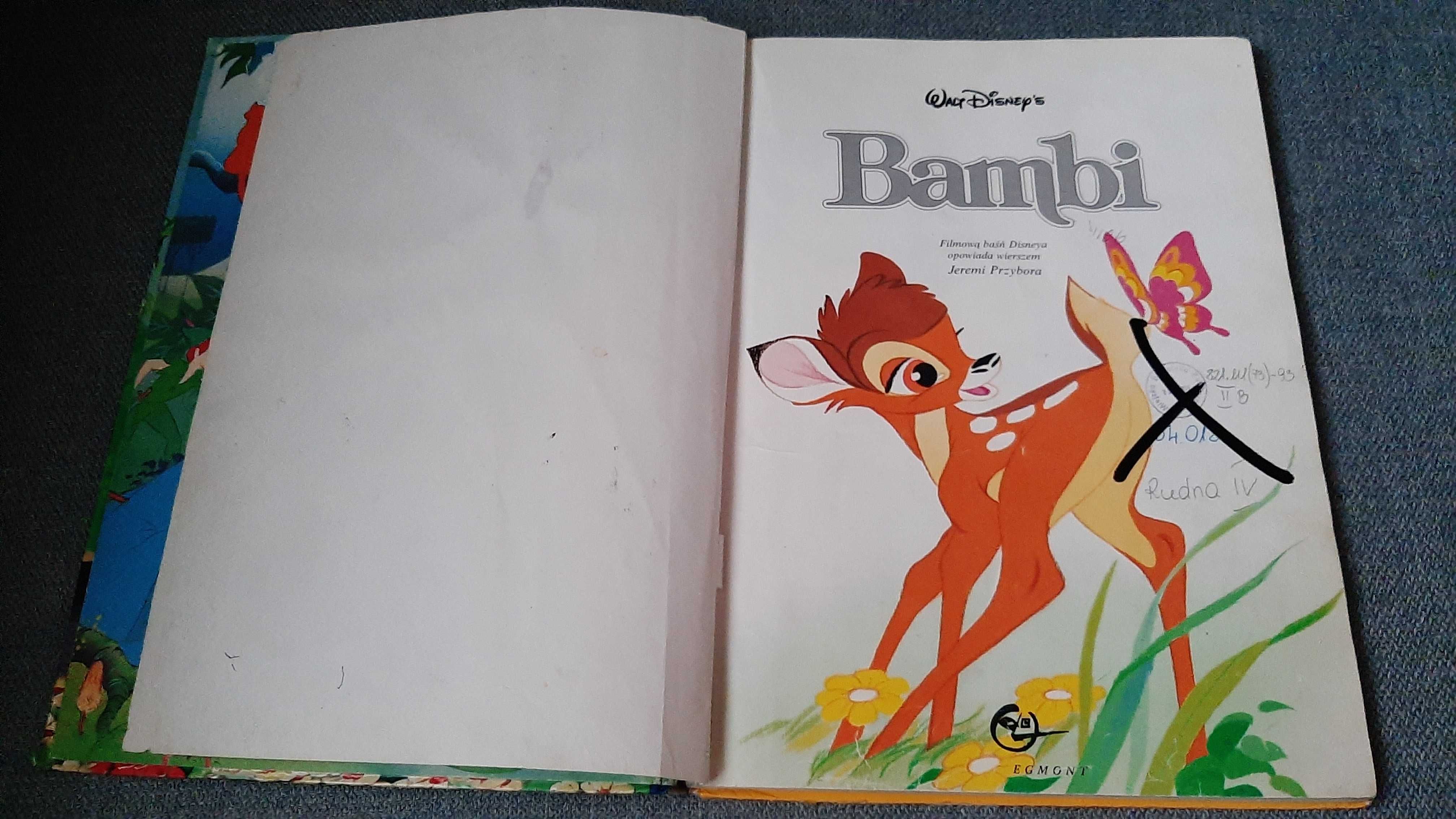 Disney Bambi i Tuptuś Format A4 EGMONT Twarda oprawa Jeremi Przybora
