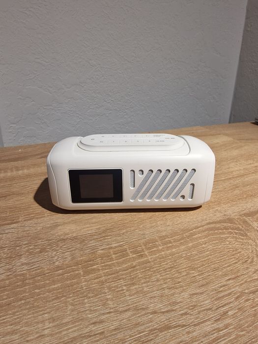 Bluetooth-колонка Amadeus Violet з радіо, біла