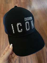 Czapka dsquared2 icon czarna czapka z daszkiem dsquared icon cyrkonie