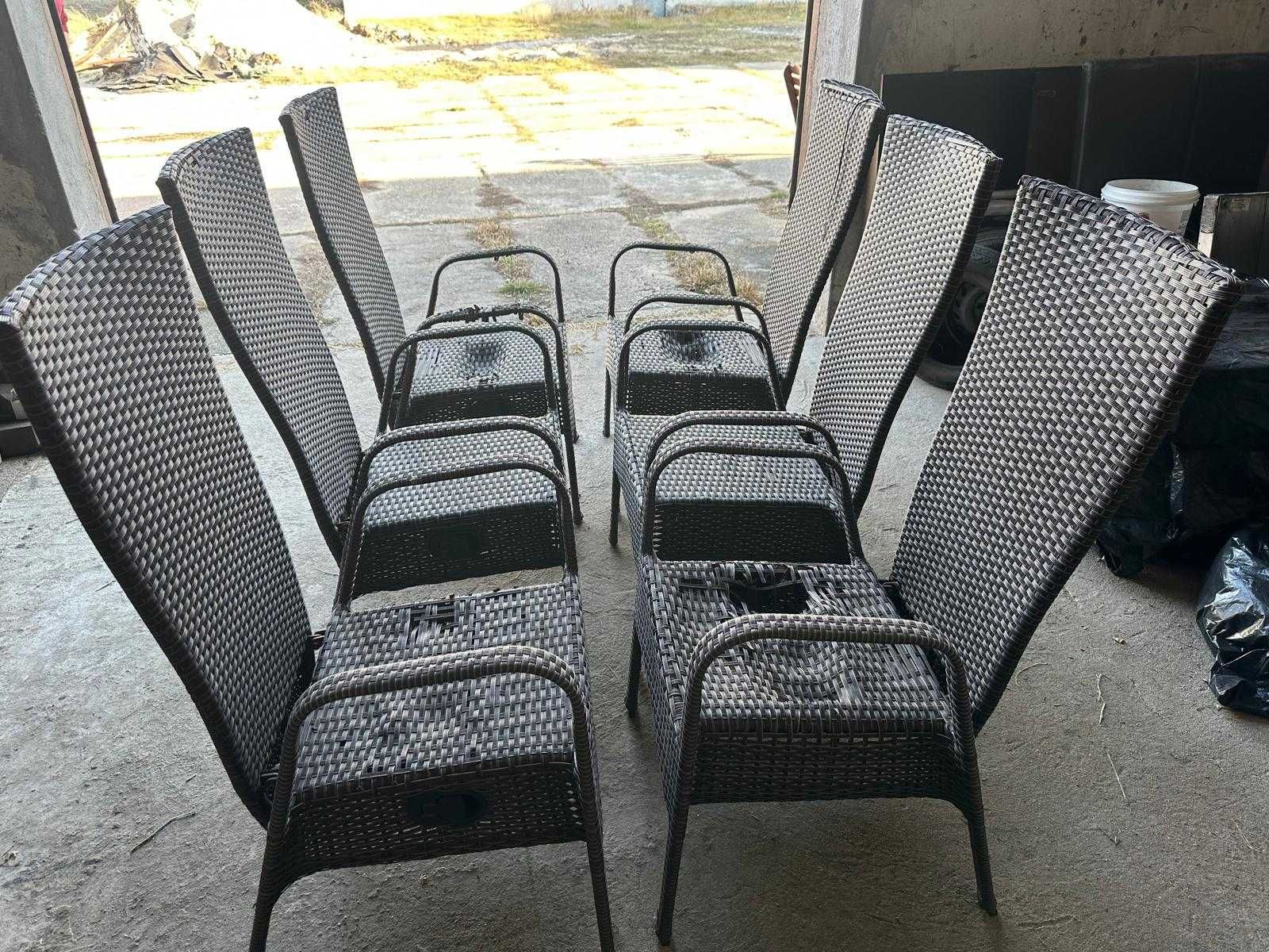 Zestaw mebli ogrodowych technorattan, krzesła JYSK