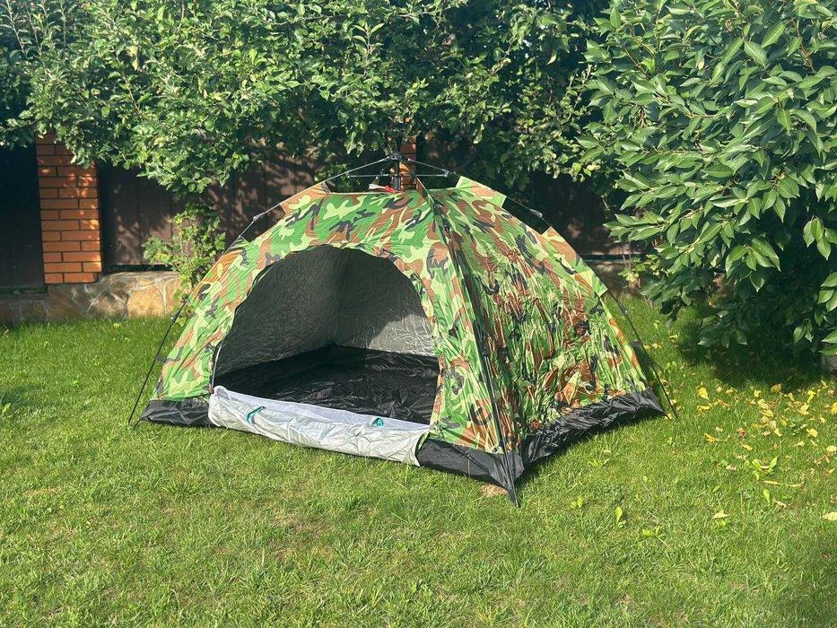 ‼️ Намет туристичний для кемпінгу. Палатка війскова камуфляж хакі ‼️