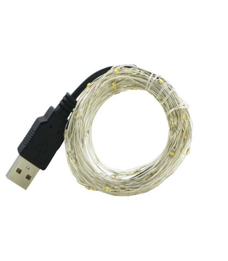 5м 10м 20м Usb гирлянда капля роса led copper wire