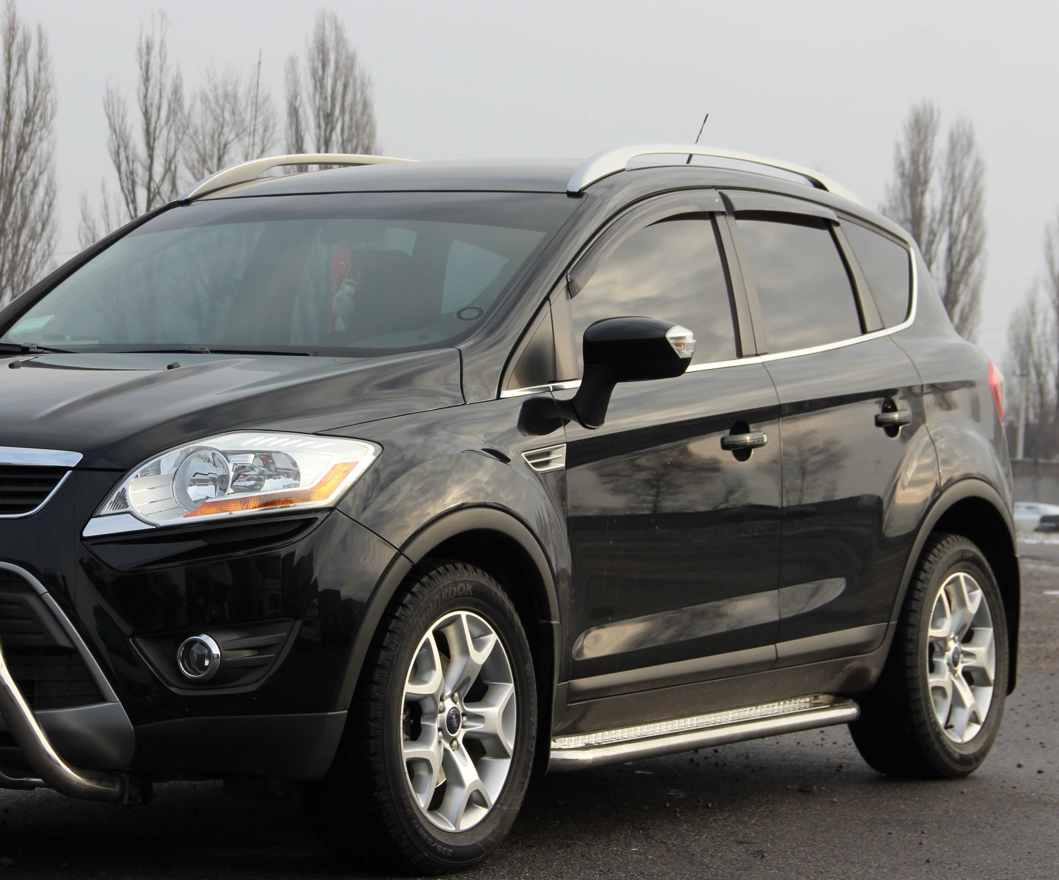 Пороги FORD KUGA 2008 + 2013 + 2017 +Труби Захист переднього бампера