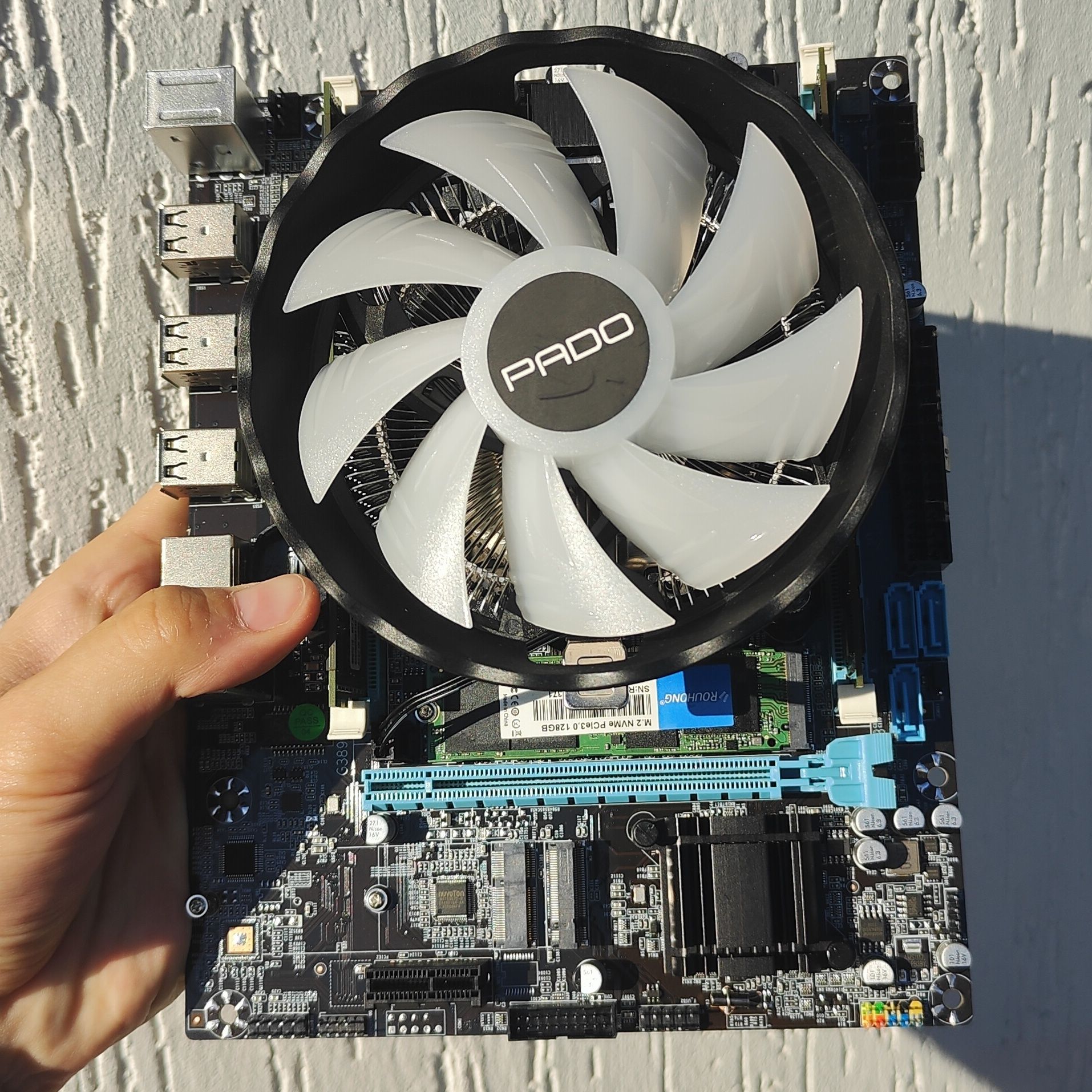 Комплект: 16gb, 6ядер, ssd 128gb, кулер, плата