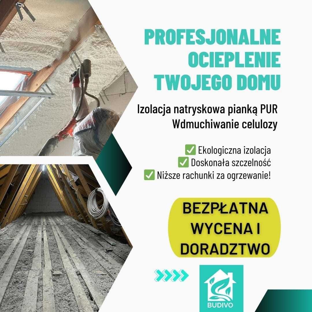Pianka PUR i Celuloza–Skuteczne ocieplenie poddasza, ocieplanie stropu