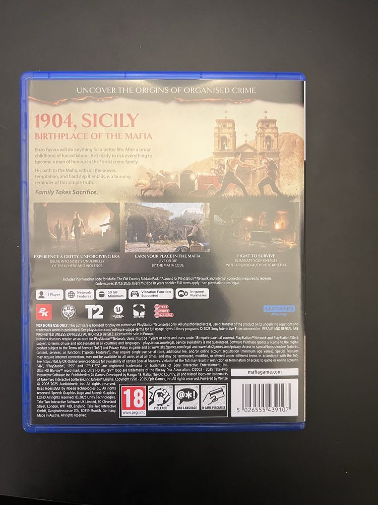 Mafia the Old country PS5