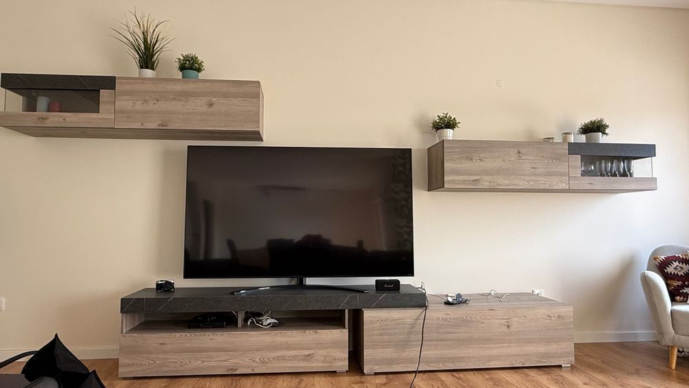 Móvel TV Vettera Conforama 4 Módulos Cinza