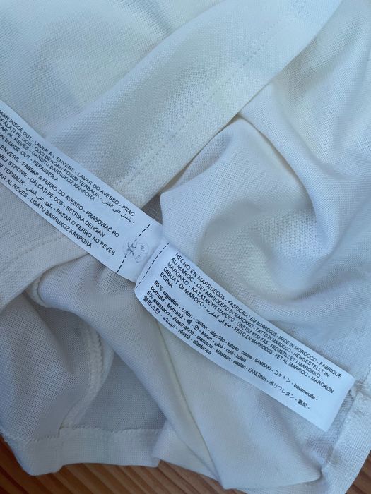 Massimo Dutti nowa kremowa biała koszulka tshirt dopasowana