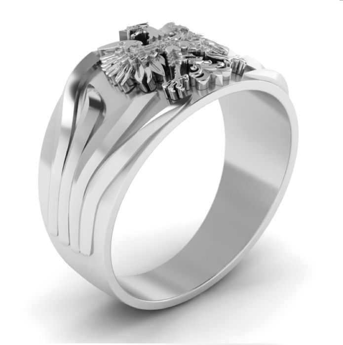 Pierścień sygnet z orzełkiem próba 585 godło złoty patriotyczny