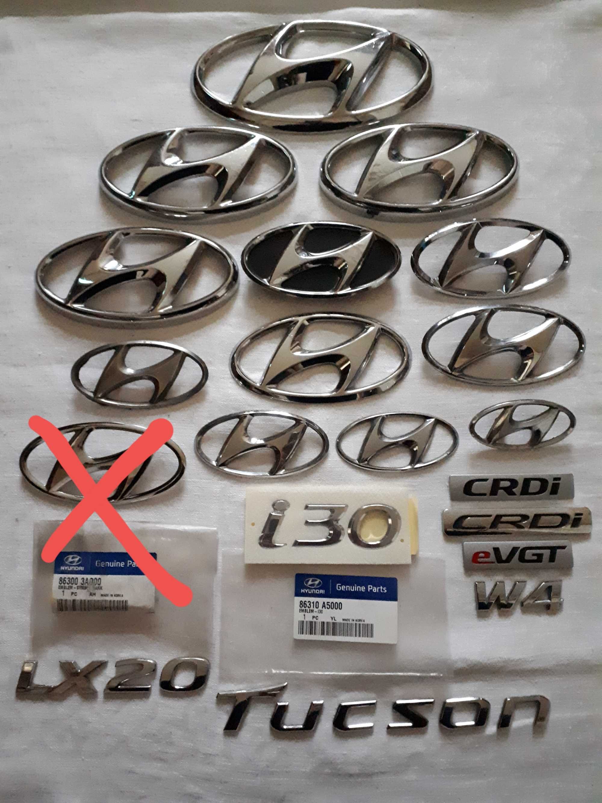 Эмблема  значок  шильдик  надпись  логотип   Hyundai  Оригинал