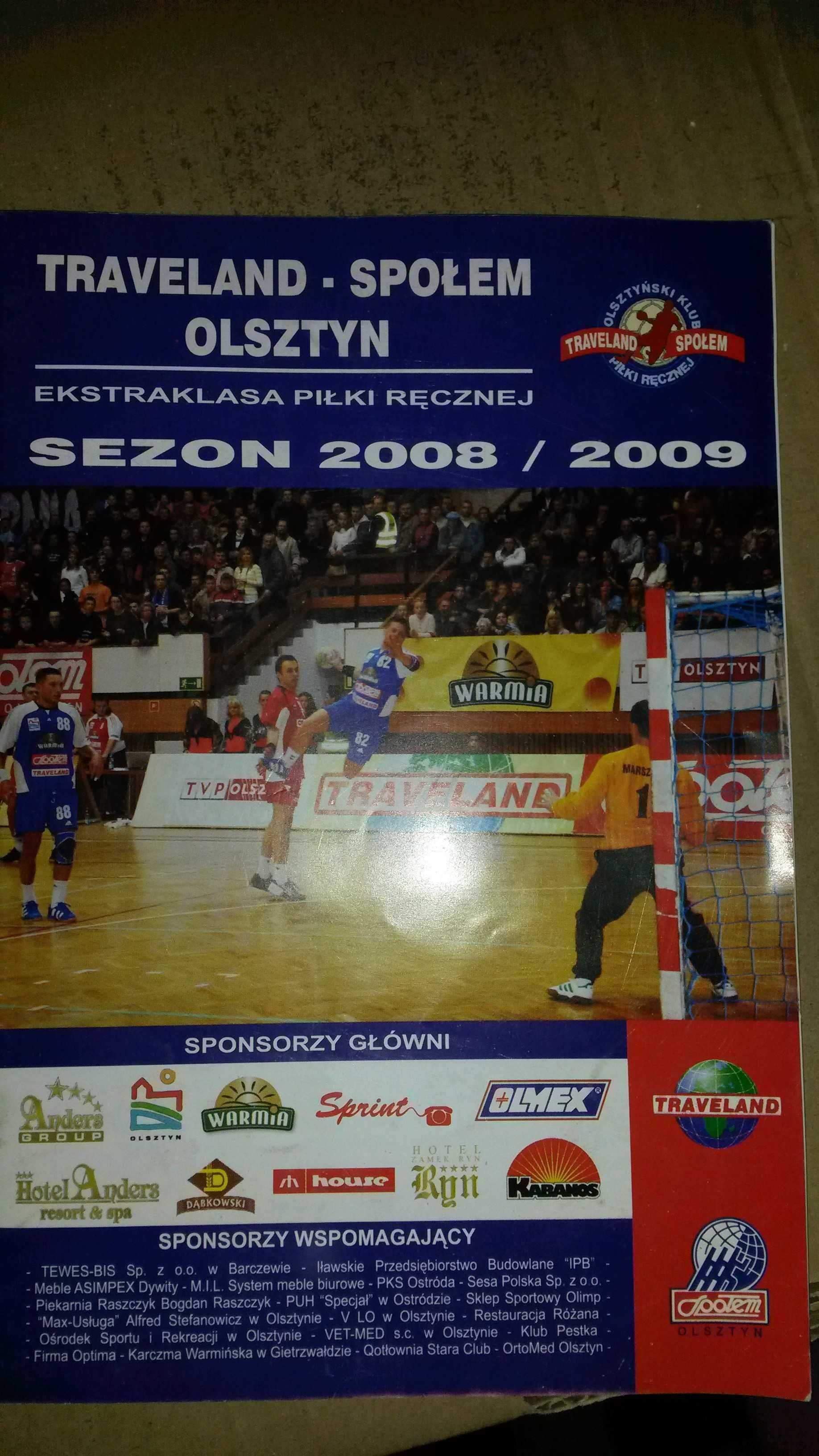 Broszura ulotka gazetka piłka ręczna Traveland Społem Olsztyn 2008