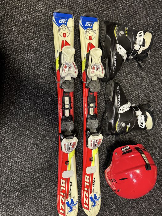 Zestaw Narty Junior Blizzard + Buty Salomon 20/20.5cn + kask Bolle