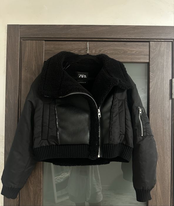 Куртка дубльонка бомпер Зара, куртка жіноча Zara