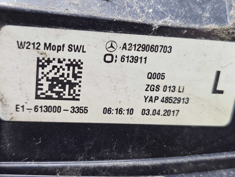 MERCEDES-BENZ W212 LIFT Lampa Lewy Tył Tylna A212.906.07.03