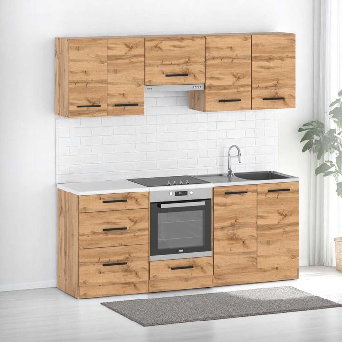 Nowoczesny Zestaw Mebli Kuchennych Modułowy Mini Mokka Full 2.0m Duża