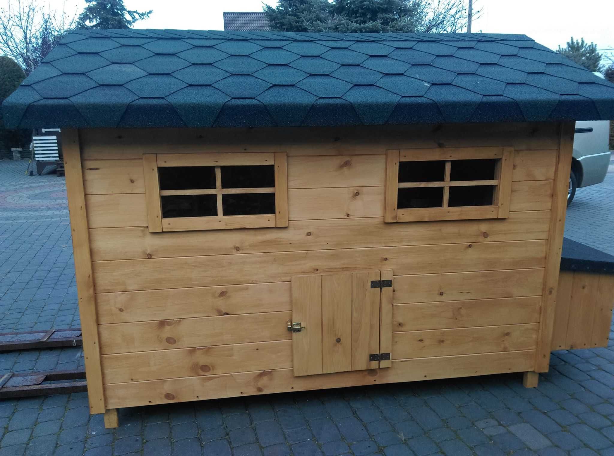KURNIK 2x4m , Gołębnik, ocieplany z wolierą 2x3