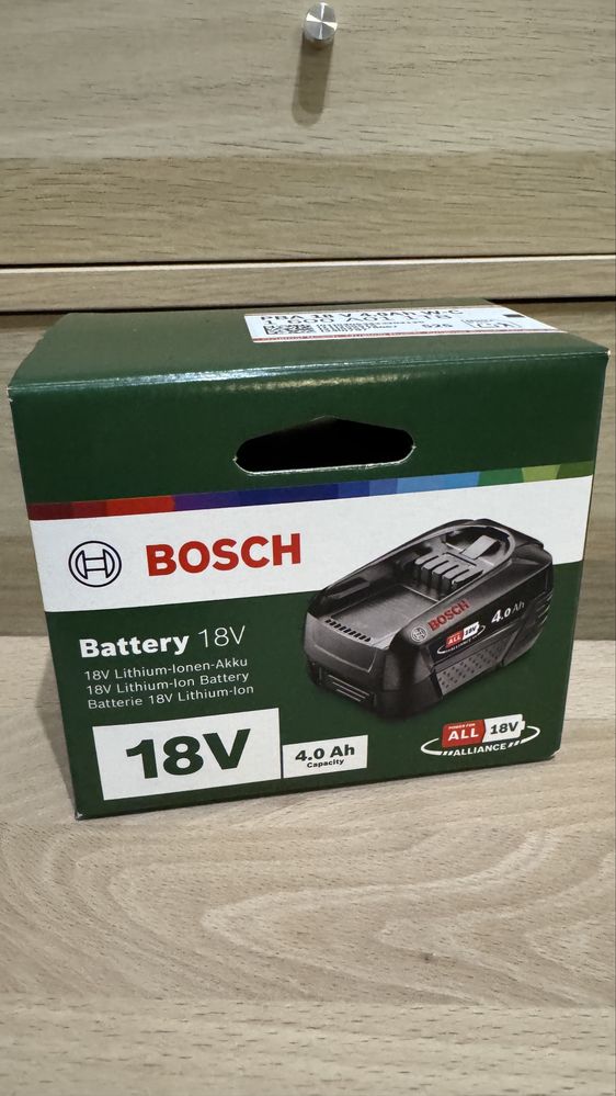 Akumulator Bosch 18V 4Ah Power4All Nowa Oryginalna Zaplombowana