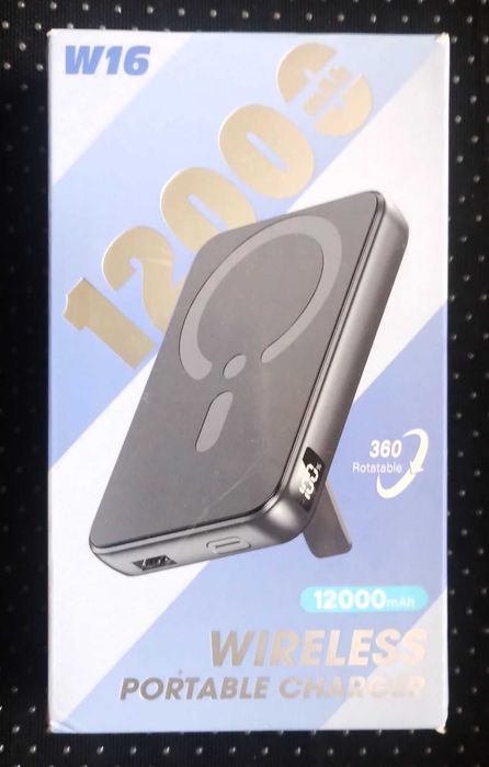 Power Bank W16, 12000 mAh, kompatybilna z Magsafe, 22,5 W do iPhone'a