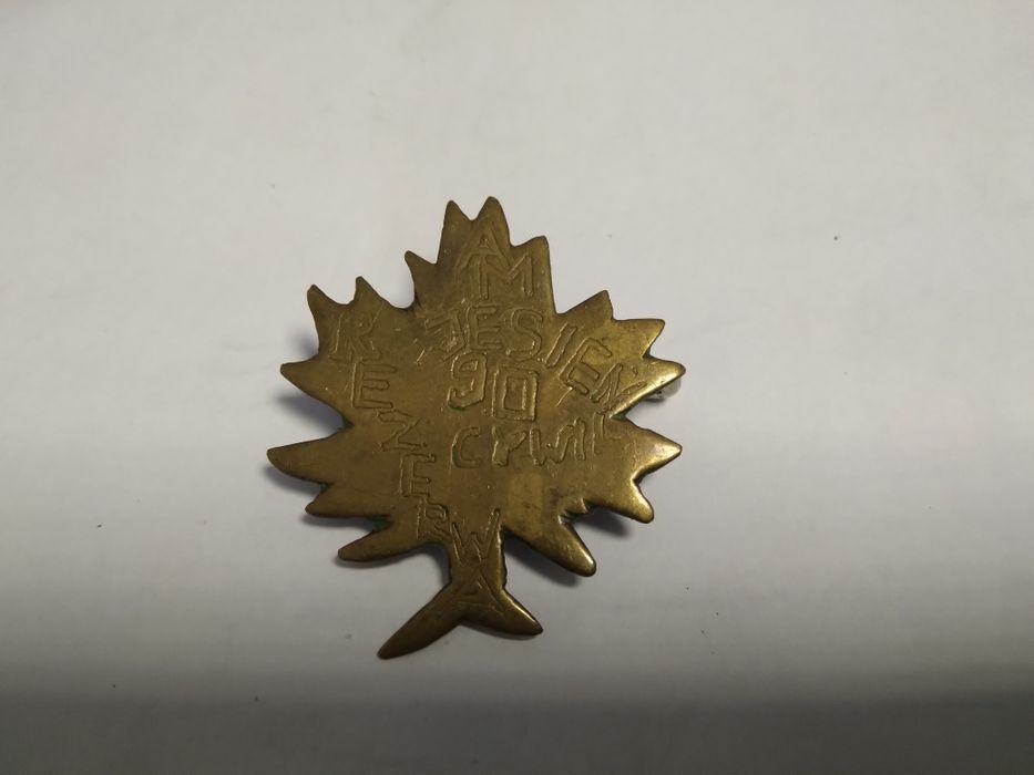 Pamiątka z wojska jesień 90 cywil rezerwa listek