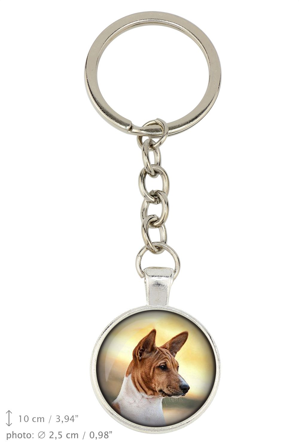 Basenji brelok w pudełku ze zdjęciem Art-Dog