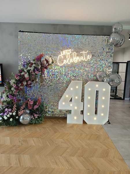 Cyfry 40 LED / Cyfra 40 na urodziny / Napis 40 - XXL / Cyfra LED