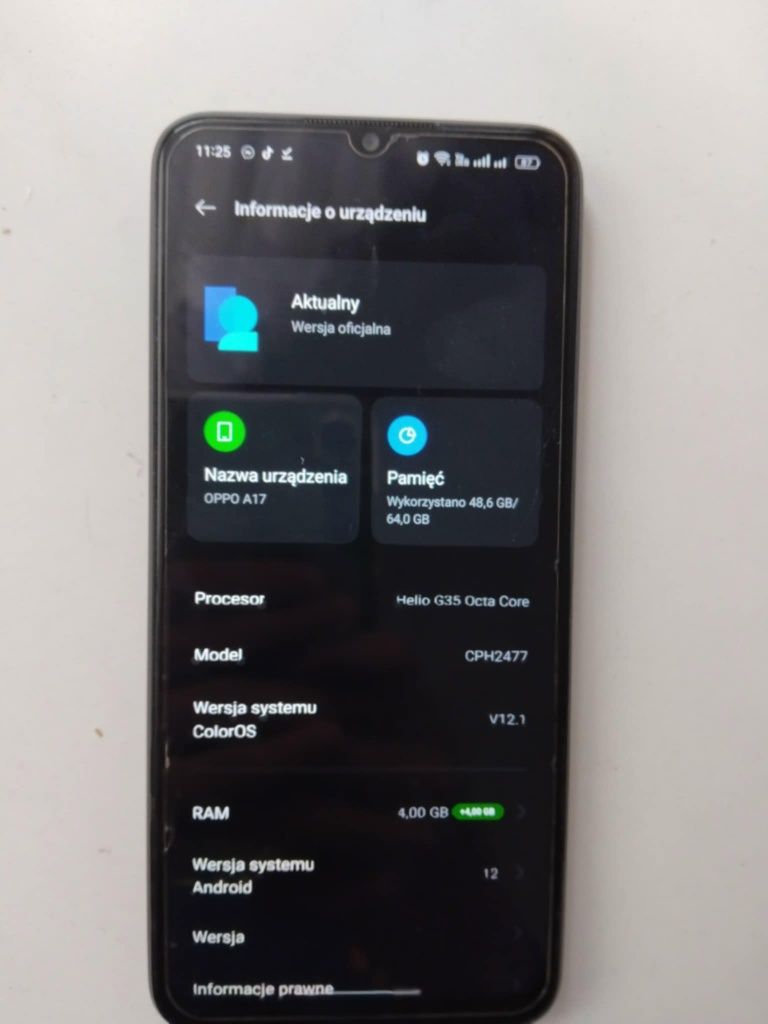 Oppo A17 stan bardzo dobry