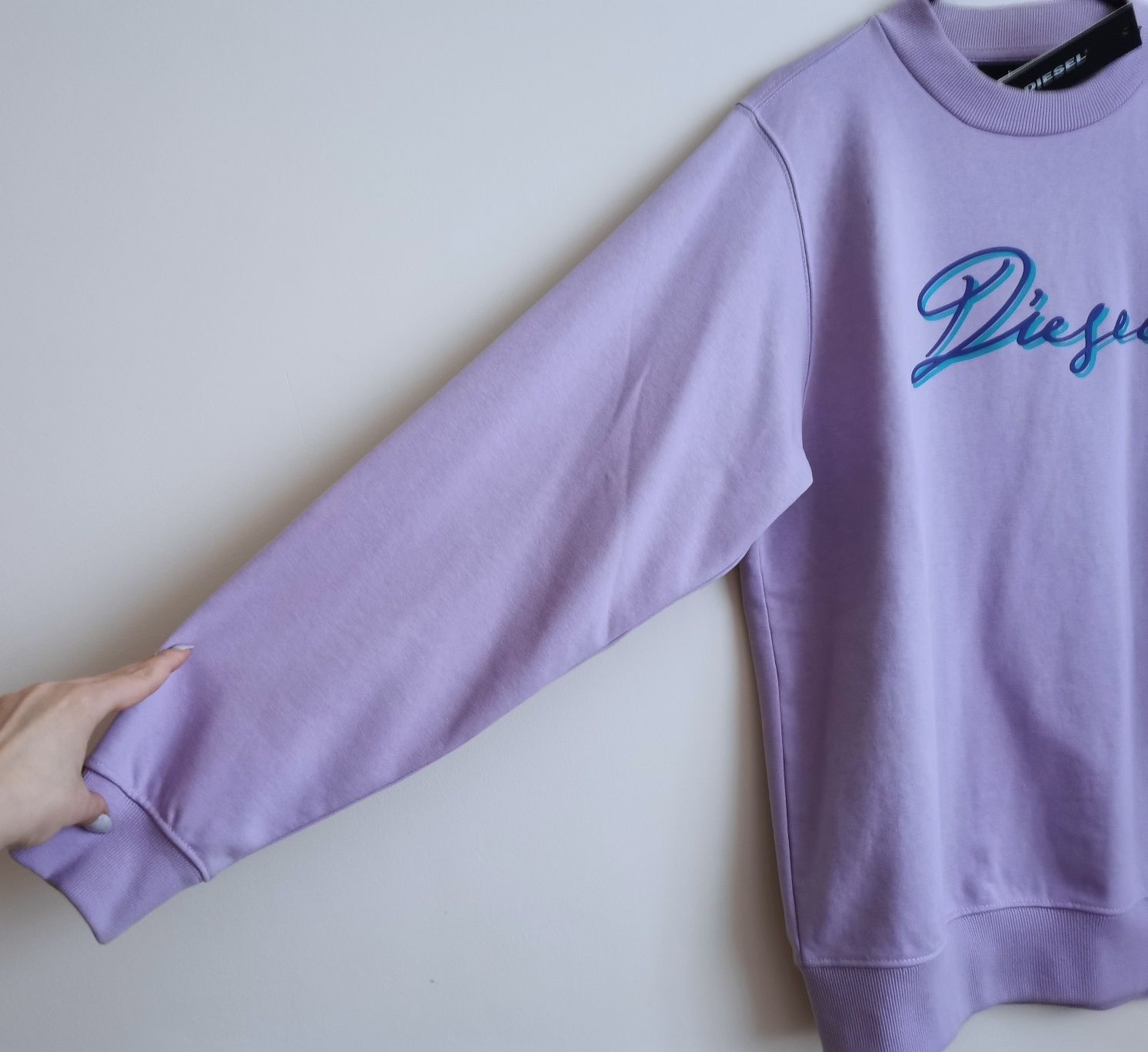 Bluza nowa fioletowa męska unisex Diesel sweatshirt sweter