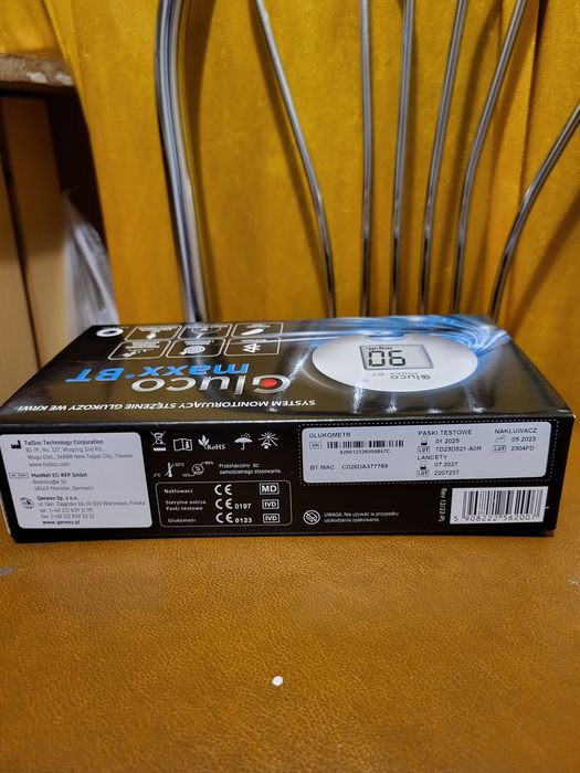 Glukometr marki Gluco maxx BT. Nowy.