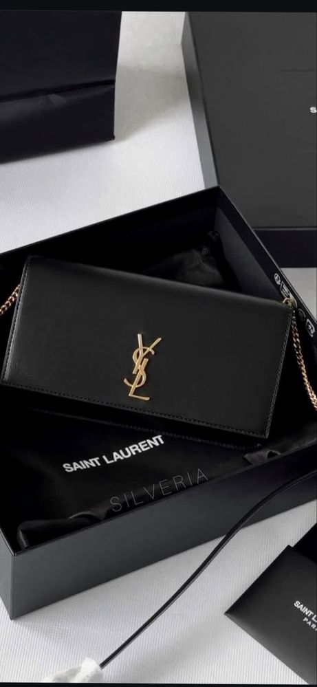 Сумка-клатч saint laurent чорна оригінальна