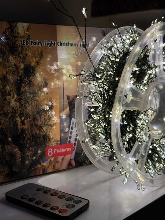 НОВОРІЧНА! Гірлянда мішура роса хвойна лапа. Гирлянда на пульте.