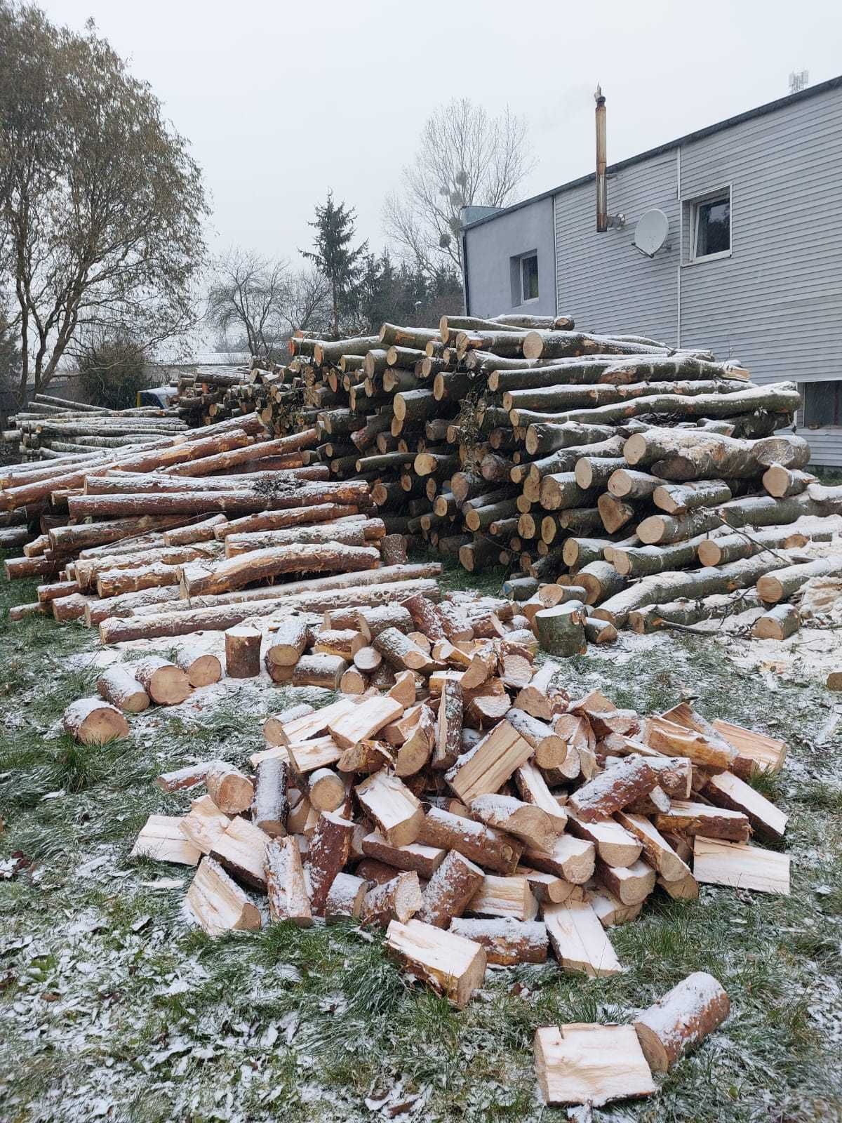 Drewno opałowe kominkowe dąb buk sosna brzoza Transport Gratis