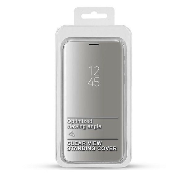 Etui Clear View Huawei P40 Lite Srebrny/Silver