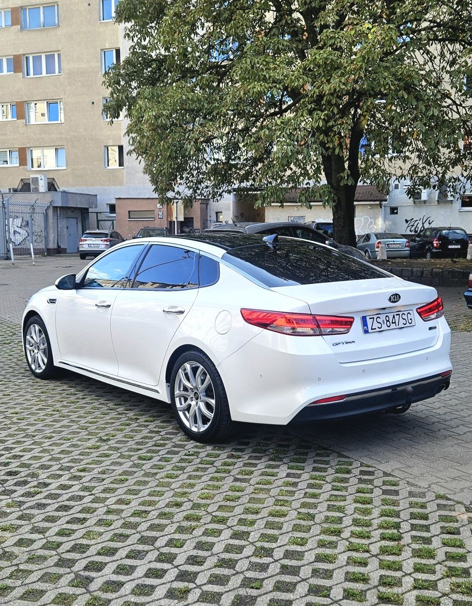 Kia Optima JF • Full opcja • Biała perła • Kamery 360 • Automat