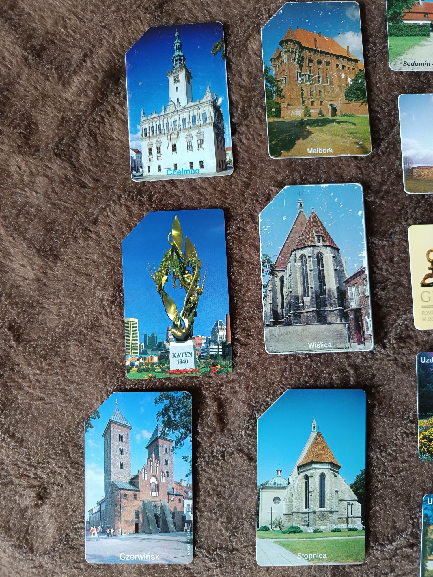 Polskie karty telefoniczne - miasta, uzdrowiska polskie, 23sztuk