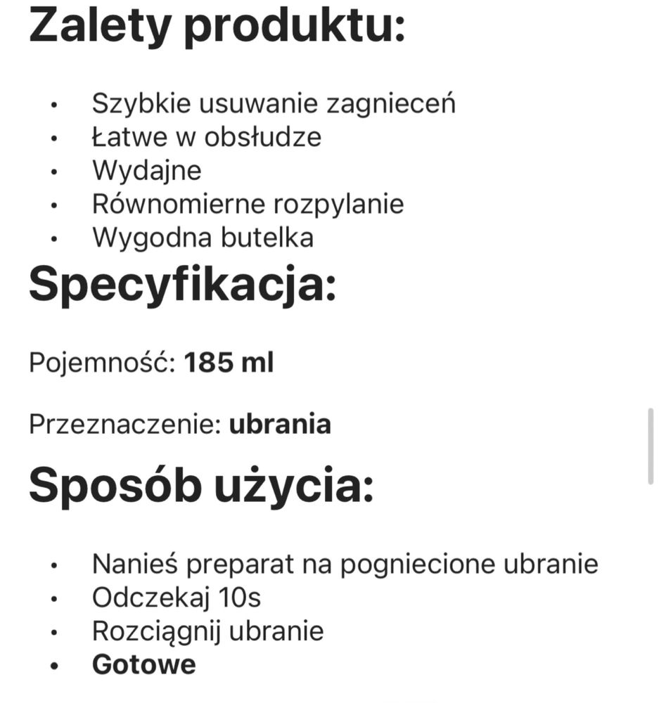 Spray do prasowania Fix & Go przeciw zagnieceniom 185 ml