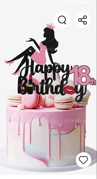 Топпер на торт 18 лет