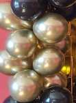 Balony złote chrom 135 sztuk