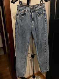 Jeansy mom fit granatowe pull and bear rozmiar S 36