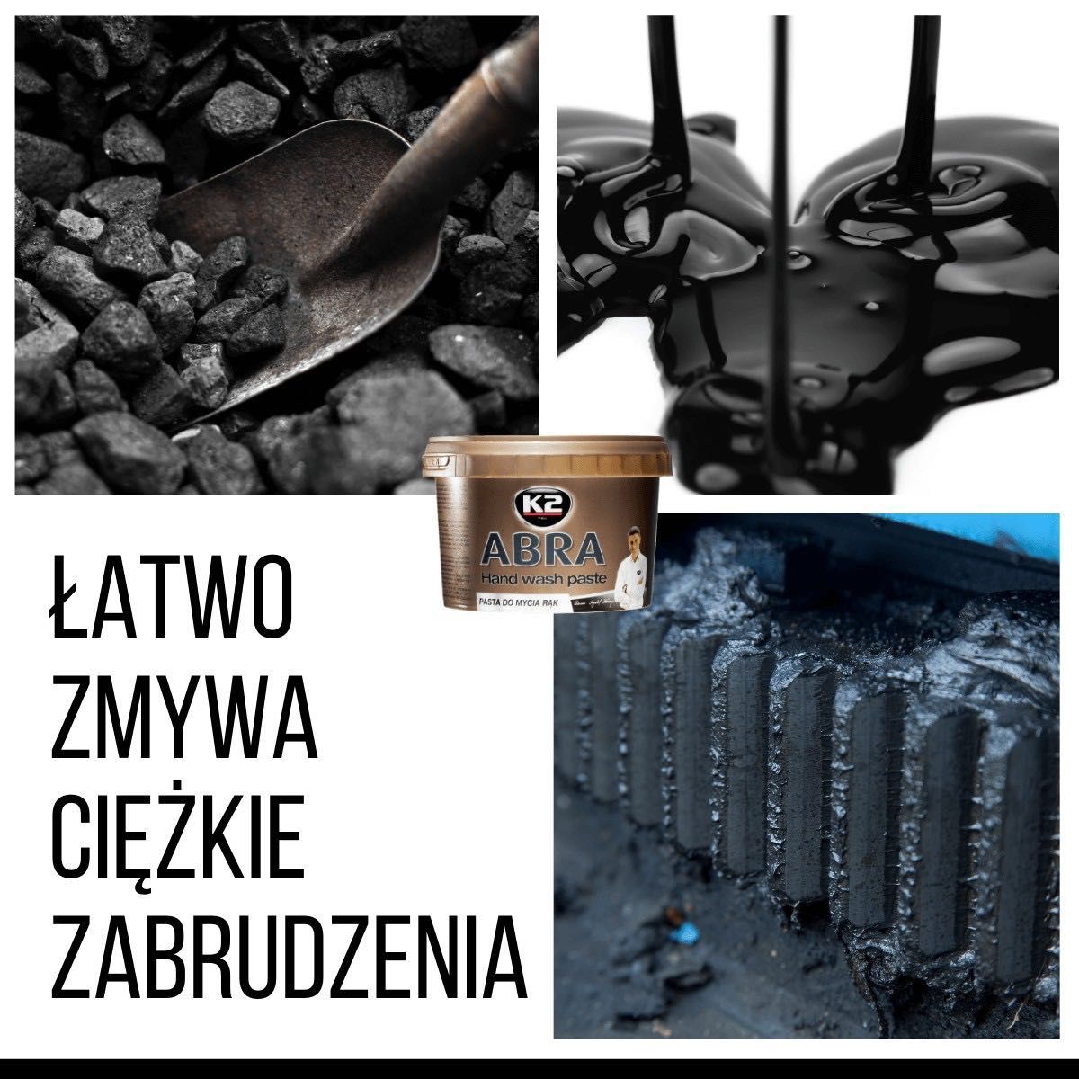 4x K2 ABRA pasta do mycia zabrudzonych rąk 500 ml W521N