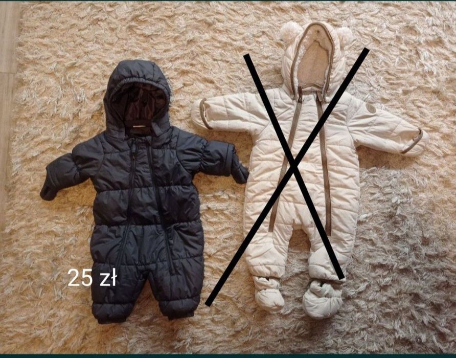 Kombinezon na zimę H&M, Lindex 2 szt. r.62