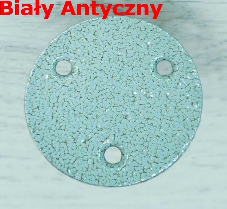 Wieszak Hak Uchwyt metalowy kuty na doniczkę - Biały Antyczny (W06)