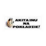 Naklejka na samochód z psem AKITA NA POKŁADZIE