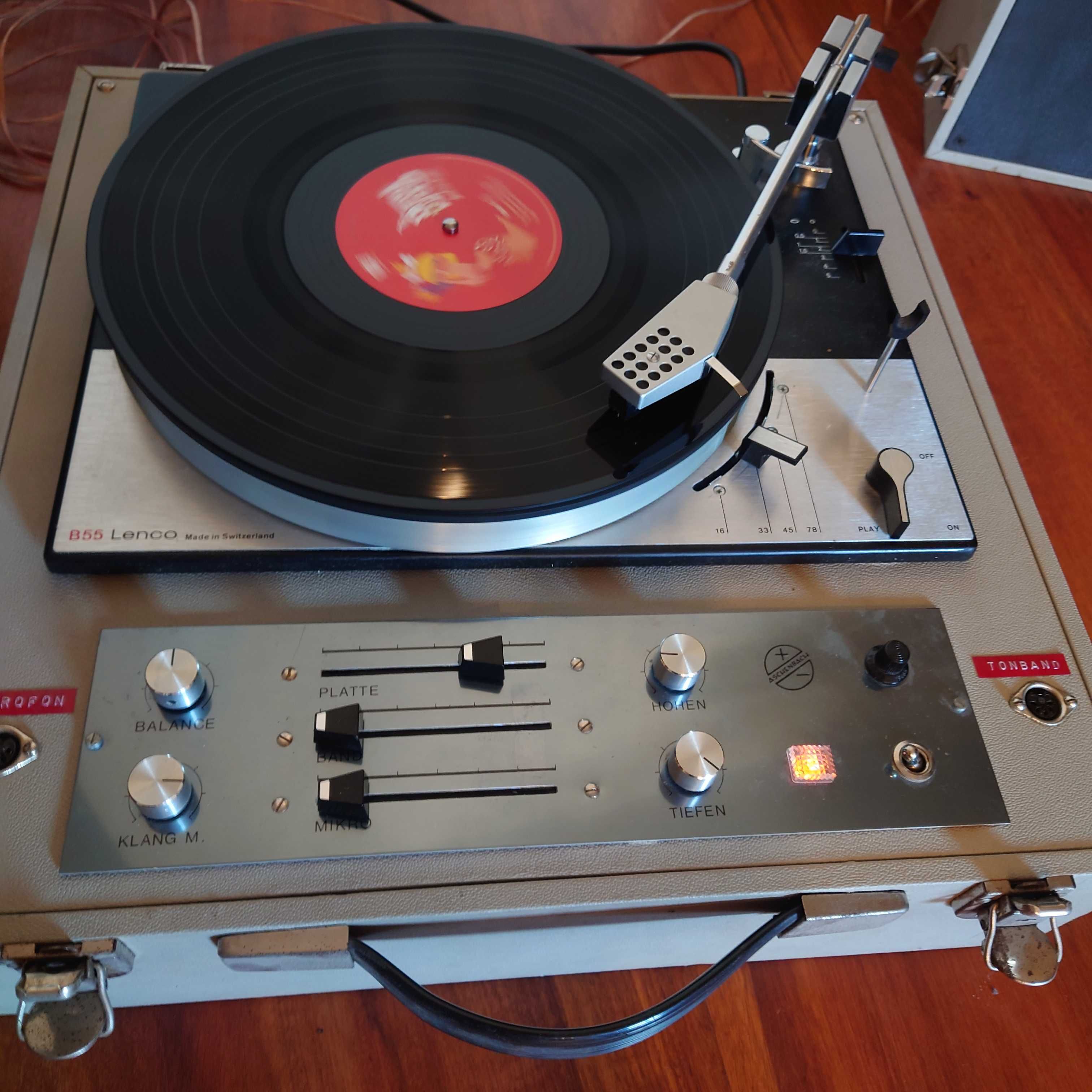 Gramofon LENCO B55 z oryginalnymi głośnikami - unikalny zestaw