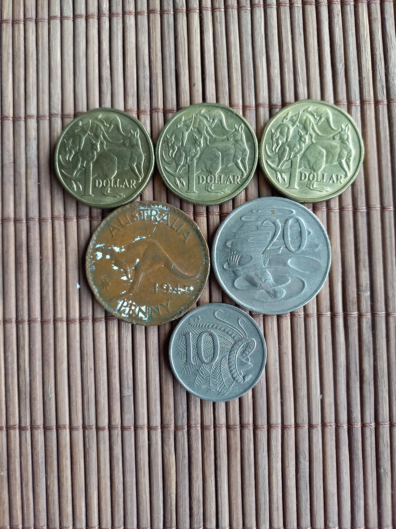 Monety australijskie 6szt(1943/84)