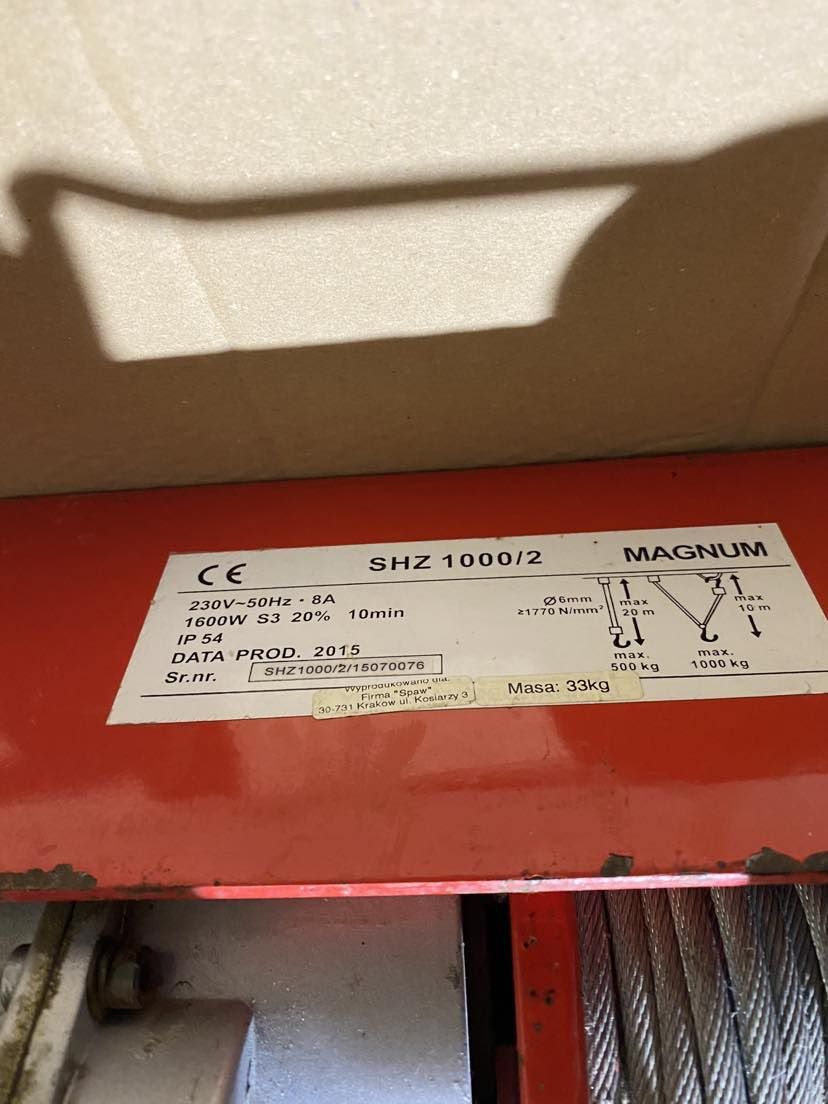 Wciągarka linowa Magnum SHZ 1000
