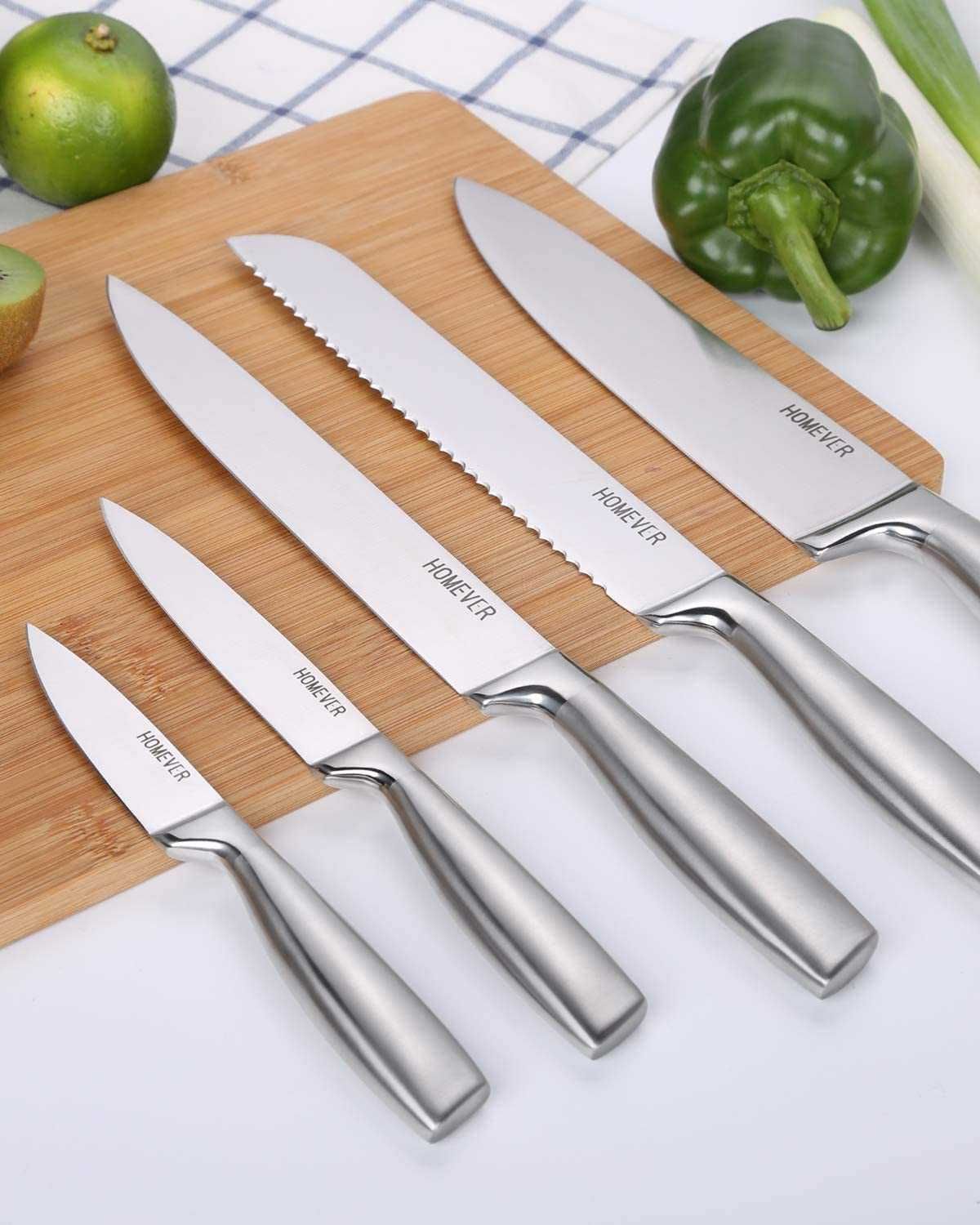 Conjunto de facas de cozinha profissional, 6 peças (NOVO)