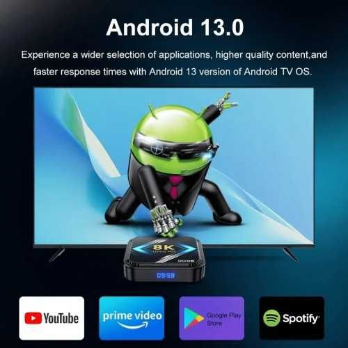 Смарт ТВ приставка Smart TV Box DQ08 4/64GB 8K Android 13 Ultra HD
