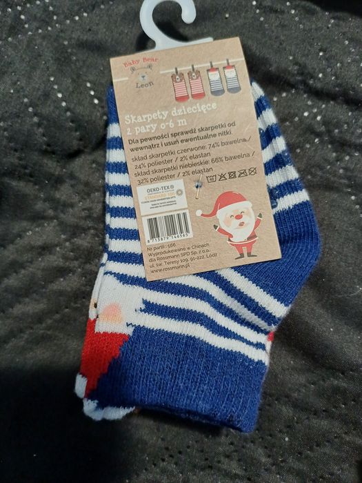 Skarpetki świąteczne 0-6 m